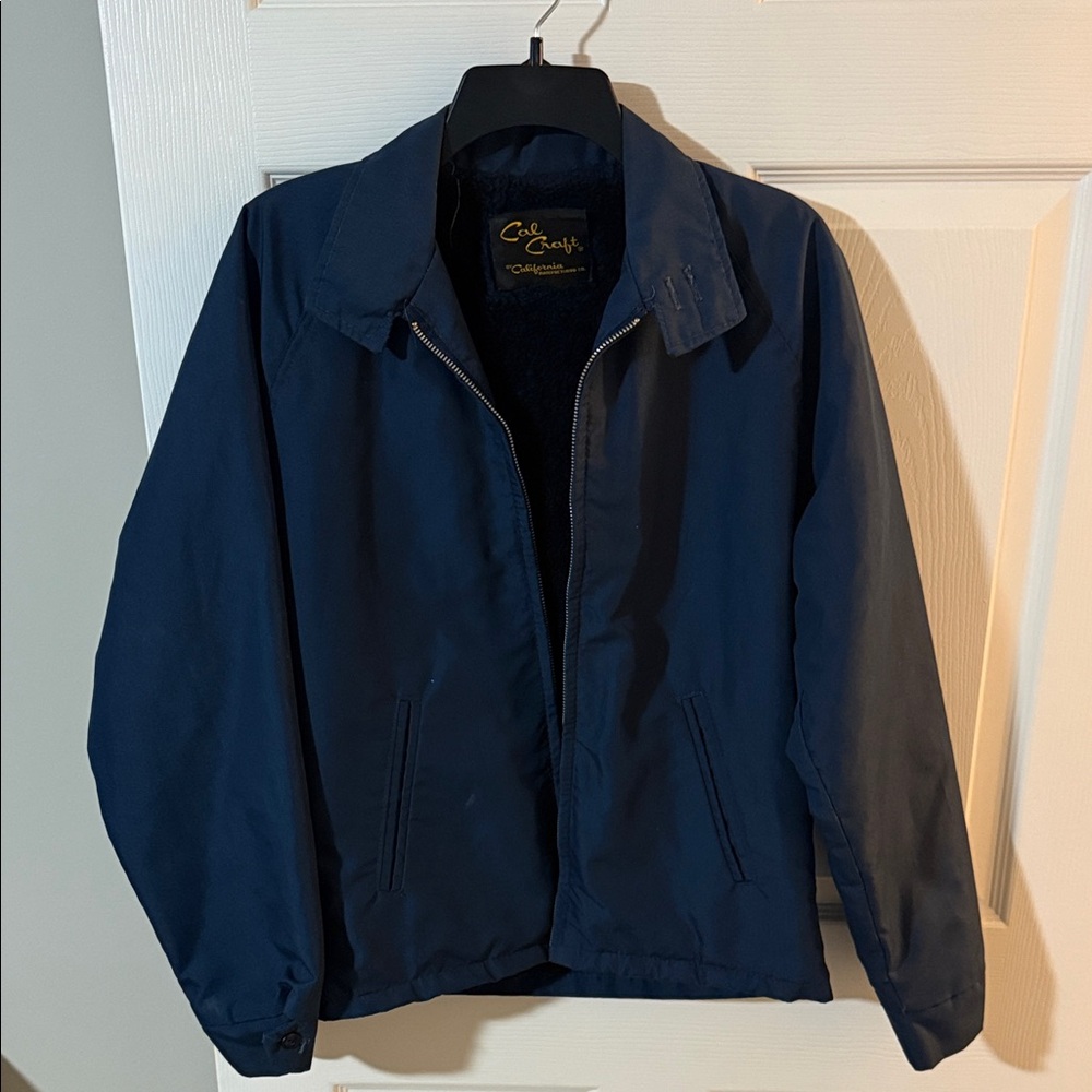 Vintage Classic Navy Windbreaker for Men